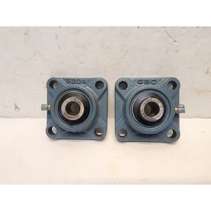 Set of 2 GBC F204- Square Flange Pillow Block Bearing .625 Bore made in Japan